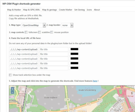 Wordpress Reisebericht mit OpenStreetMap Landkarten und OSM PLugin ...